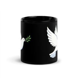Peace Black Glossy Mug