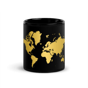 Atlas Black Glossy Mug