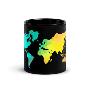 Atlas Black Glossy Mug