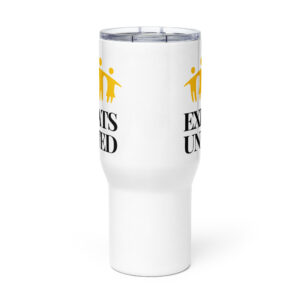 Expats United Travel mug with a handle