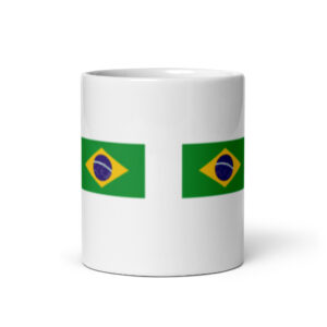 Brazil White glossy mug
