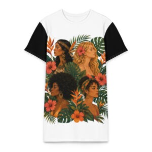 Mulheres Cotton t-shirt dress