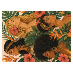 Mulheres puzzle with tin