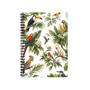 Birds Ruled Line Spiral Notebook