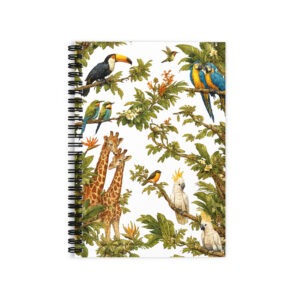 Tropicalia Animals Line Spiral Notebook