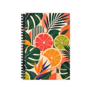 Tropicalia Citrus Line Spiral Notebook